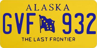 AK license plate GVF932