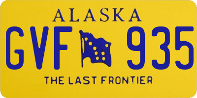 AK license plate GVF935