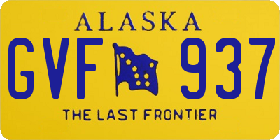 AK license plate GVF937