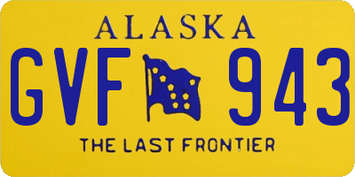 AK license plate GVF943