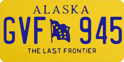 AK license plate GVF945