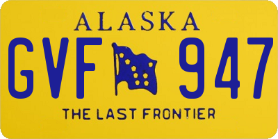 AK license plate GVF947