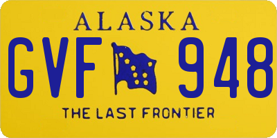 AK license plate GVF948