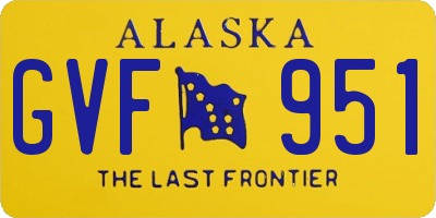 AK license plate GVF951