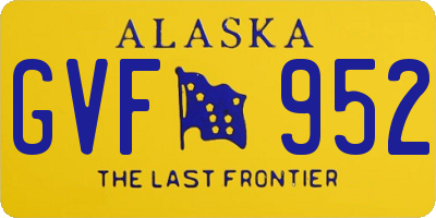 AK license plate GVF952