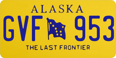 AK license plate GVF953