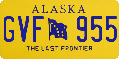 AK license plate GVF955