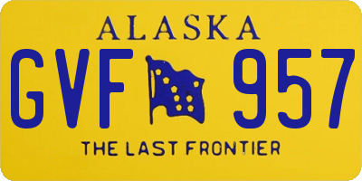 AK license plate GVF957