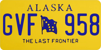 AK license plate GVF958