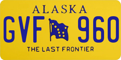 AK license plate GVF960