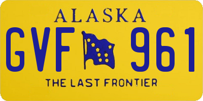 AK license plate GVF961