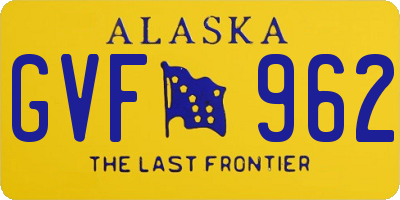 AK license plate GVF962