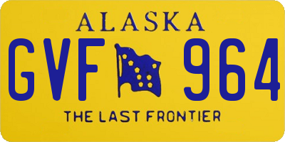 AK license plate GVF964