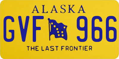 AK license plate GVF966