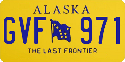 AK license plate GVF971