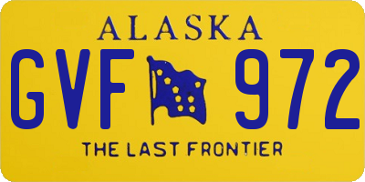 AK license plate GVF972