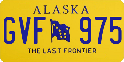 AK license plate GVF975