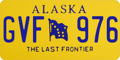 AK license plate GVF976