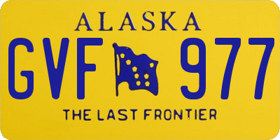 AK license plate GVF977