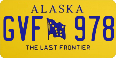 AK license plate GVF978