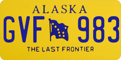 AK license plate GVF983