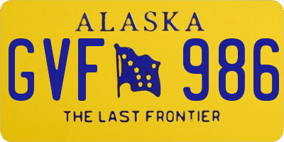 AK license plate GVF986