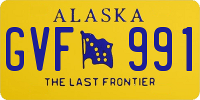 AK license plate GVF991