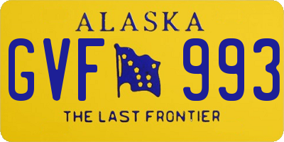 AK license plate GVF993