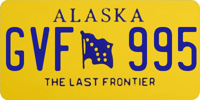 AK license plate GVF995