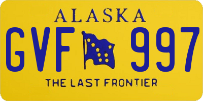 AK license plate GVF997