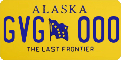 AK license plate GVG000