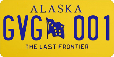 AK license plate GVG001