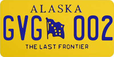 AK license plate GVG002