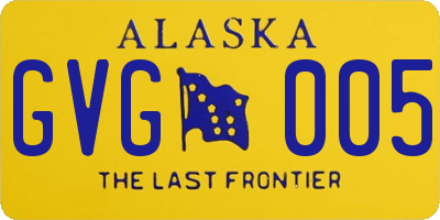 AK license plate GVG005