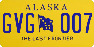 AK license plate GVG007