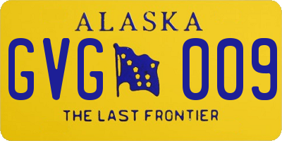 AK license plate GVG009