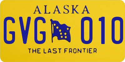 AK license plate GVG010