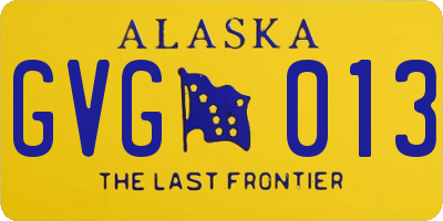 AK license plate GVG013