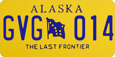 AK license plate GVG014