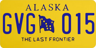 AK license plate GVG015