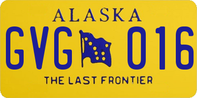 AK license plate GVG016