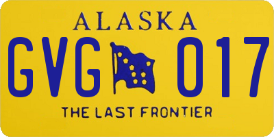 AK license plate GVG017