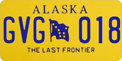 AK license plate GVG018