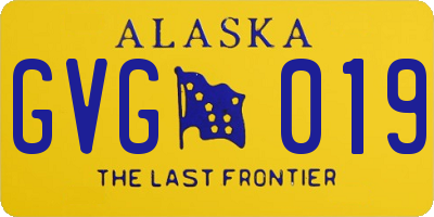 AK license plate GVG019