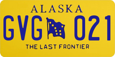 AK license plate GVG021