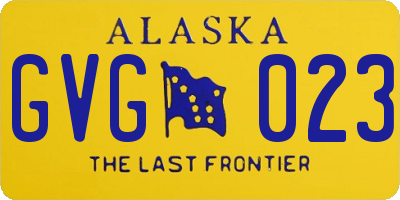 AK license plate GVG023