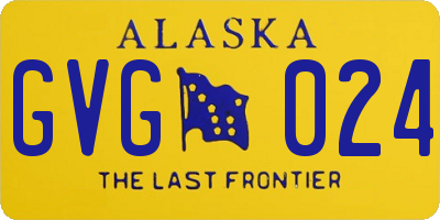 AK license plate GVG024