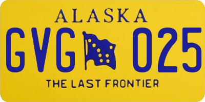 AK license plate GVG025