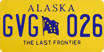 AK license plate GVG026