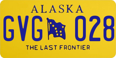 AK license plate GVG028